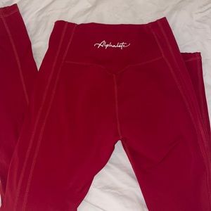 Alphalete Pulse Kinetic Leggings-Red size small